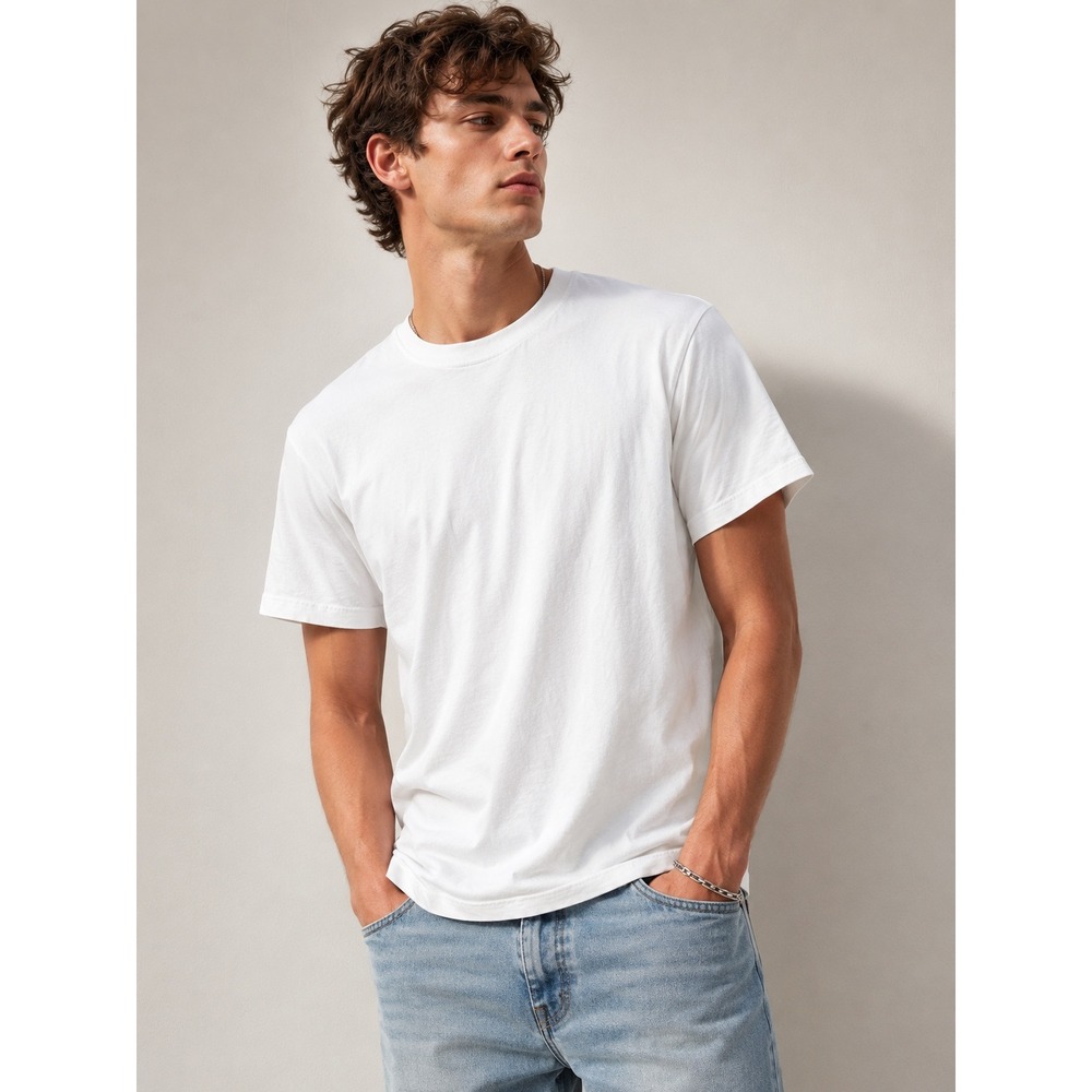Jason Wu Mens White Heavyweight Cotton Crewneck Short Sleeve T-Shirt Size XL